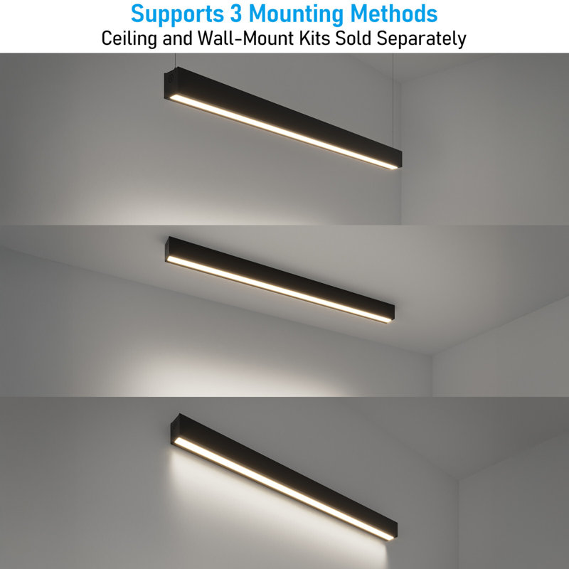 4FT 40W 3CCT Dimmable Wall Washing Asymmetric Linear Light, 3000K/4000K/5000K Selectable
