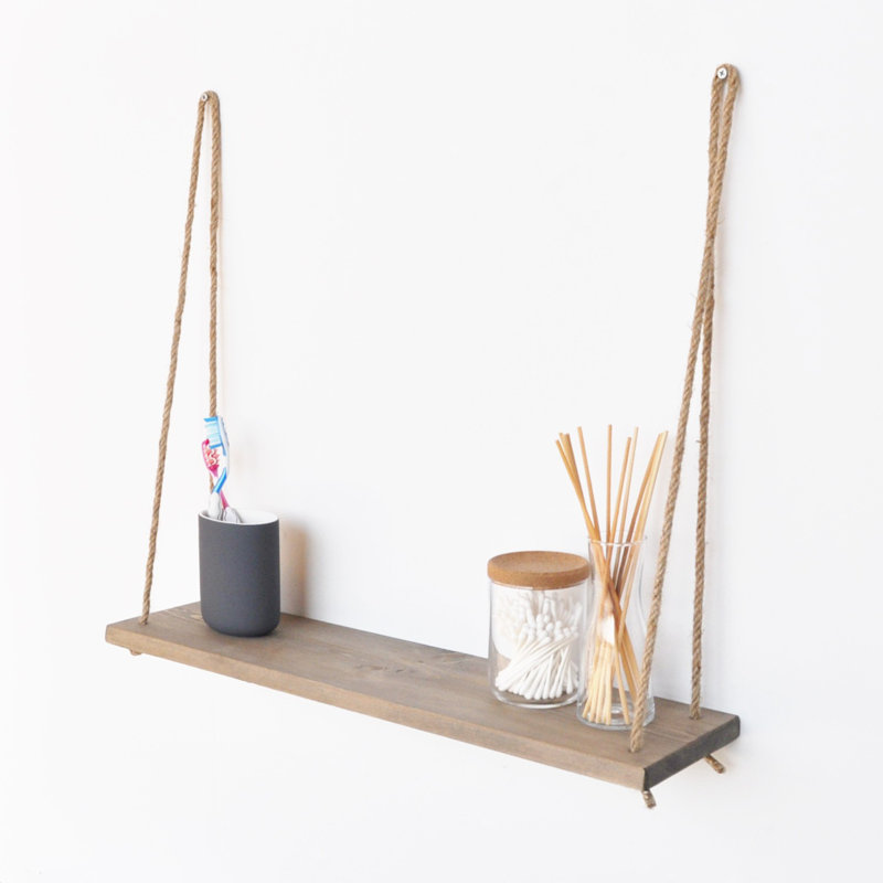 Tablette flottante en bois massif Cayla