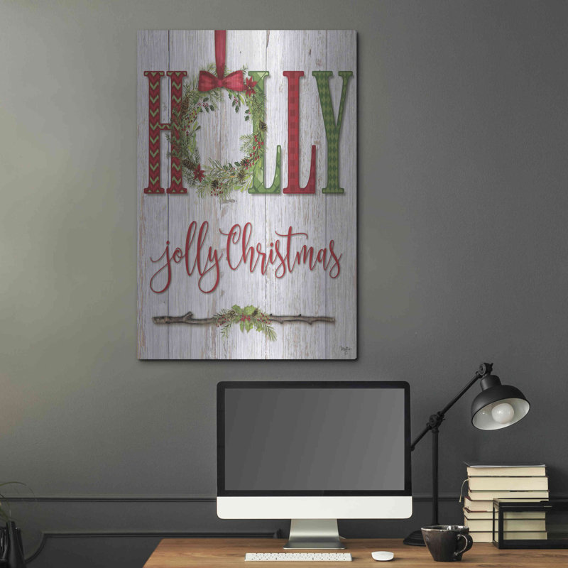 «Holly Jolly Christmas» par Mollie B, métal, H 36 po x l 24 po