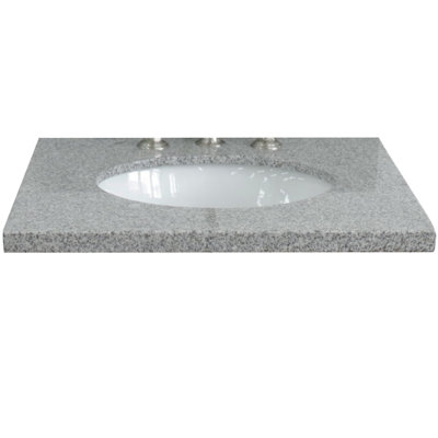 Comptoir de meuble-lavabo simple 25 "en granite gris avec lavabo