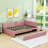 Linen Upholstered Daybed with Twin Trundle-764516440-764516454