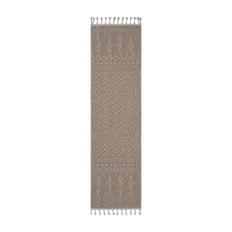 Collection Natural / Traditional Indoor / Outdoor Area Rug, Runner 2'2" x 8'