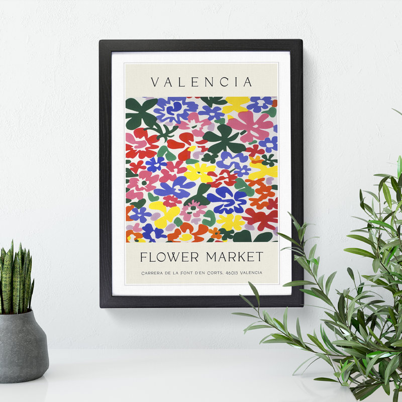 Valencia Flower Market Exhibition No. 3 - Framed Print, 64cm H x 46cm W x 2cm D