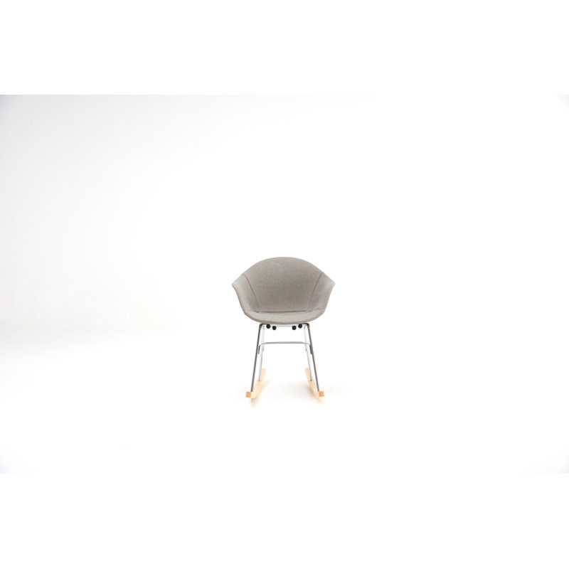 Chaise berçante TA UP, Chrome naturel, Gris