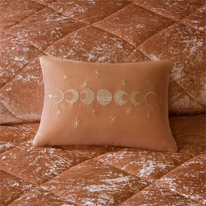 Velvet Comforter Set With Throw Pillow