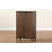 Talon 2-Door Shoe Storage Cabinet in Walnut and Dark Grey Finish, 40.4'' H X 23.6'' W X 12.6'' D