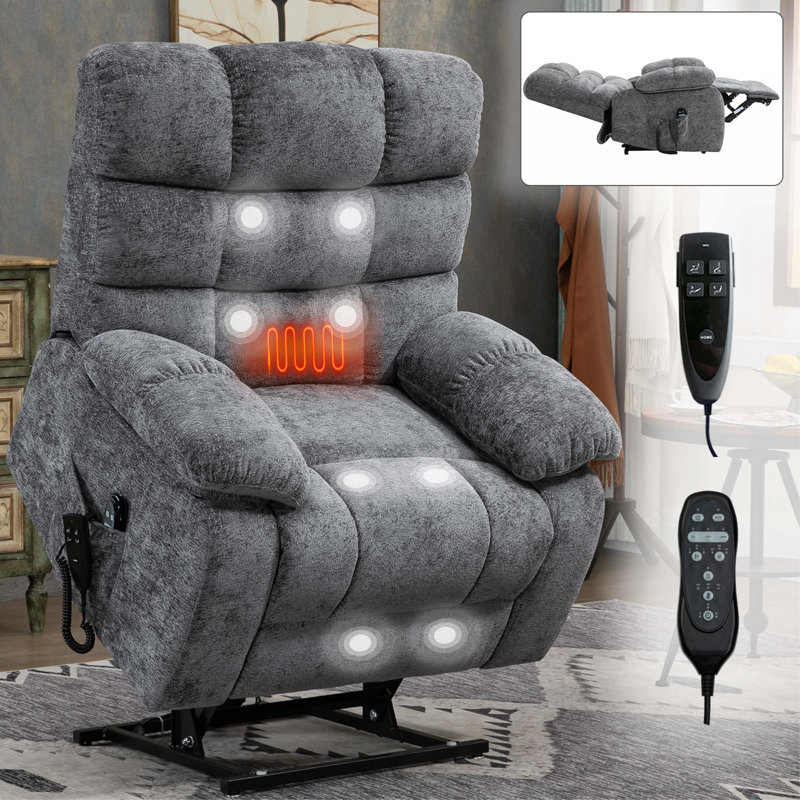 Fauteuil inclinable de massage thermique Lift Lift, Gris