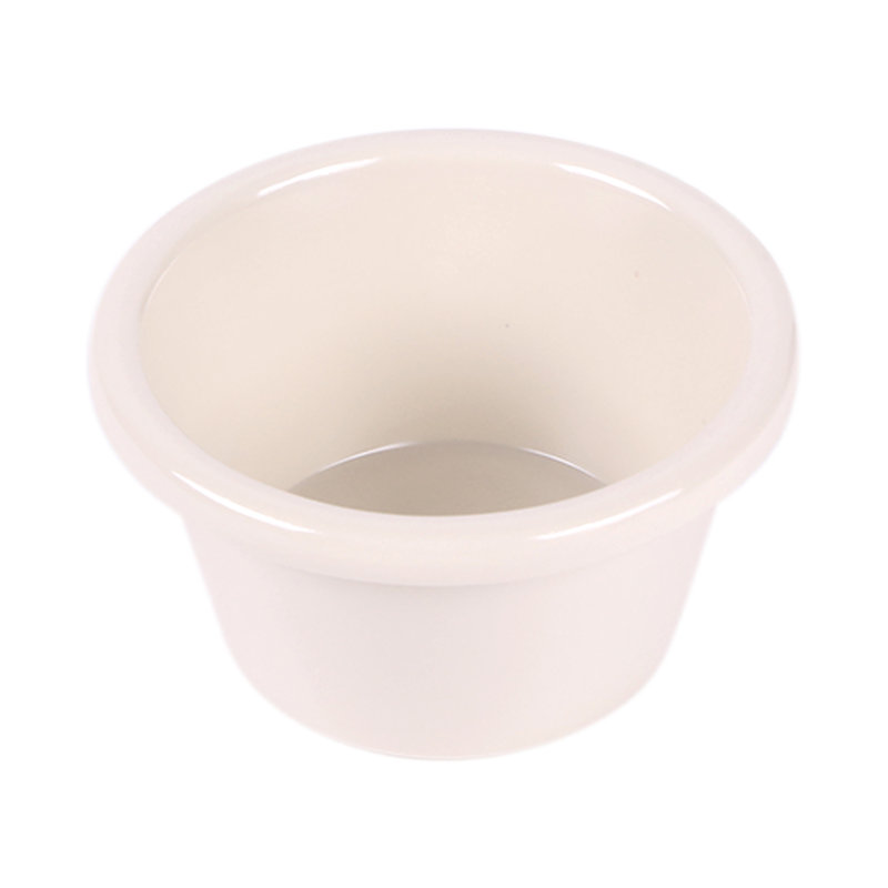 Elite Global Solutions Melamine Condiment Server, Vanilla, 1.63" H x 3" W x 3" D