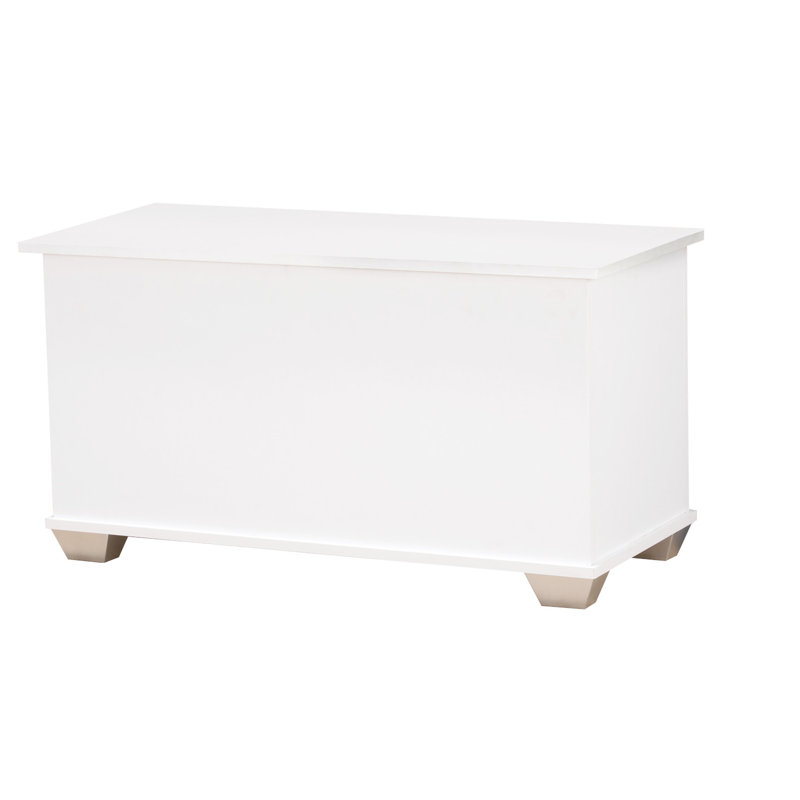 Solid + Manufactured Wood Blanket Chest, White
