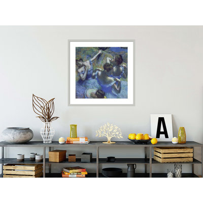 «Blue Dancers» par Edgar Degas, impression giclée sur cadre