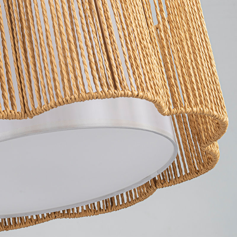 Bohemian Rattan Drum Pendant Light