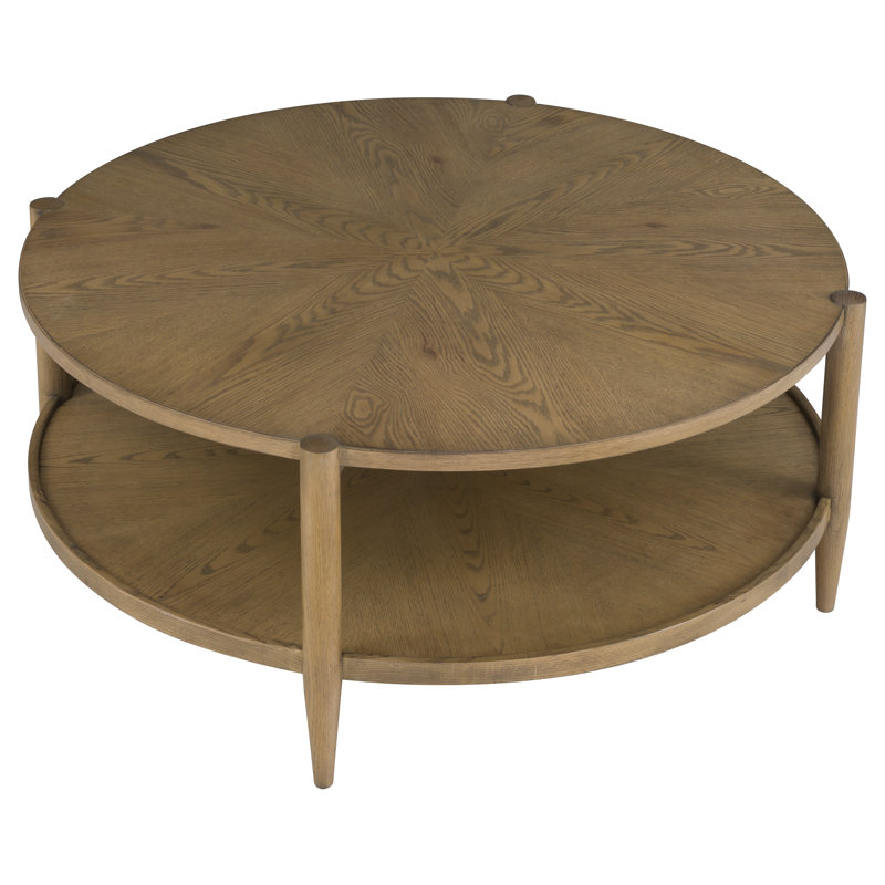 Maxwell Round Cocktail Table, Sunlit Oak
