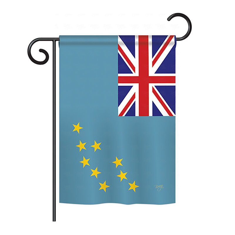 Drapeau maison en polyester 2 côtés tuvalu, H 40 po x l 28 po