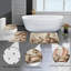 Ensemble de 4 tapis de bain rétro pour la baignoire, lavabo et œufs de Pâques rétro avec œufs