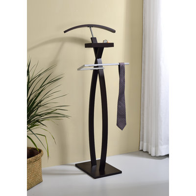 18" Wide Freestanding Valet Stand with Storage
