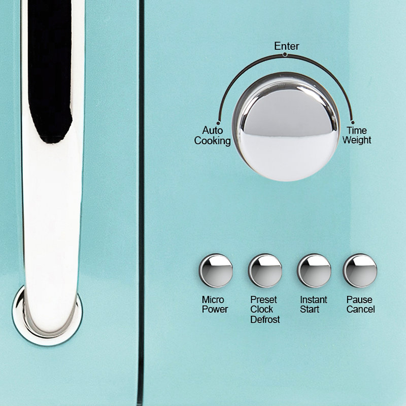 HADEN .7  Cubic Foot Countertop Microwave, Turquoise