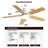 Energy Saving 42 Inch Ceiling Fan 5 Blades Noiseless Reversible Dc Motor Remote Control With Led Light