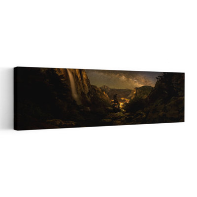 Yosemite Falls Abstract Contemporary Landscape Mountain Wall Art