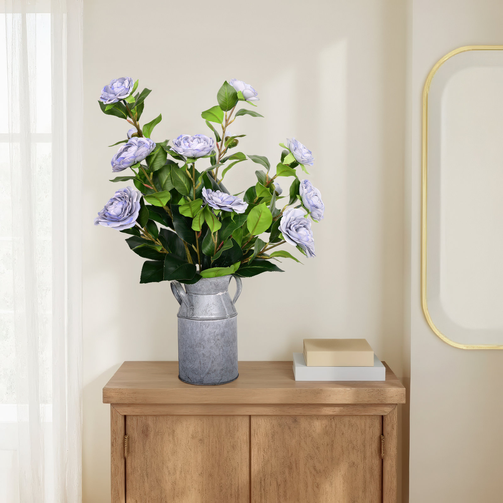 Tuomo Peony Floral Arrangement, Purple