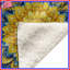 Couvertures complexes de mandala bleu et jaune-123340591