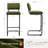 Ambrine Low Back Tufted Velvet Upholstered Counter/Bar Stool with Steel Sled Frame-89351470-89351469