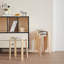 Ensemble de 4 tabourets empilables, tabourets empilables en bois cintré, chaises rondes sans dossier pour la salle à manger, la cuisine et la salle de classe-1369121293
