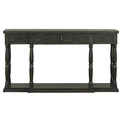 Console Table With 4 Front Facing Storage Drawers And 1 Shelf