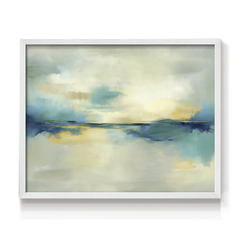 Série abstraite XCIX, reproduction encadrée, H 22 po x l 28 po, Blanc