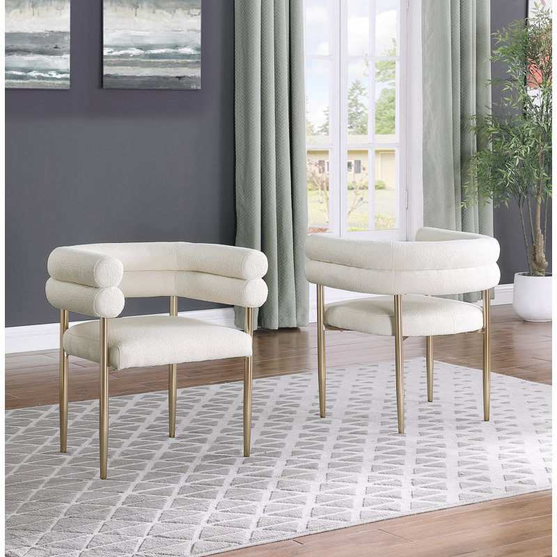 Chaise d'appoint Chousein Boucle , Crème