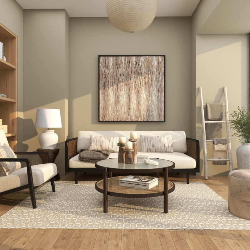 Échelle à 4 tablettes en bois de teck fabriqué à la main 18 po x 2 po x 59 po, Blanc
