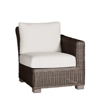 Rustic Patio Lounge Chair with Cushions