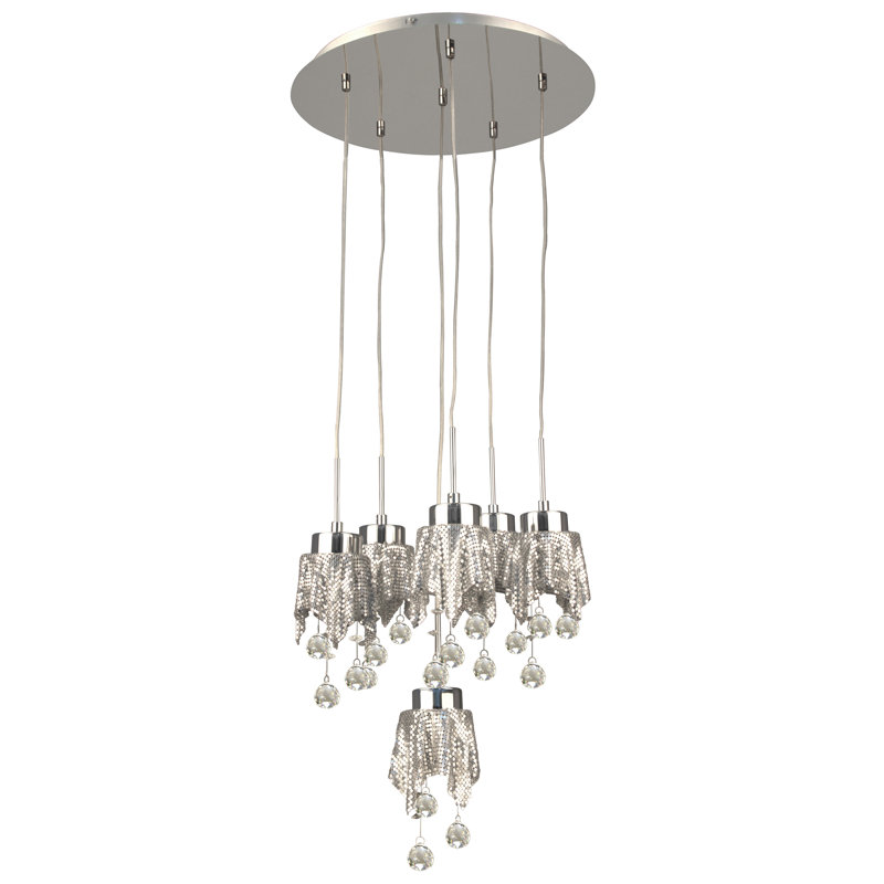 Luminaire suspendu géométrique 6 lumières grappe Deemer