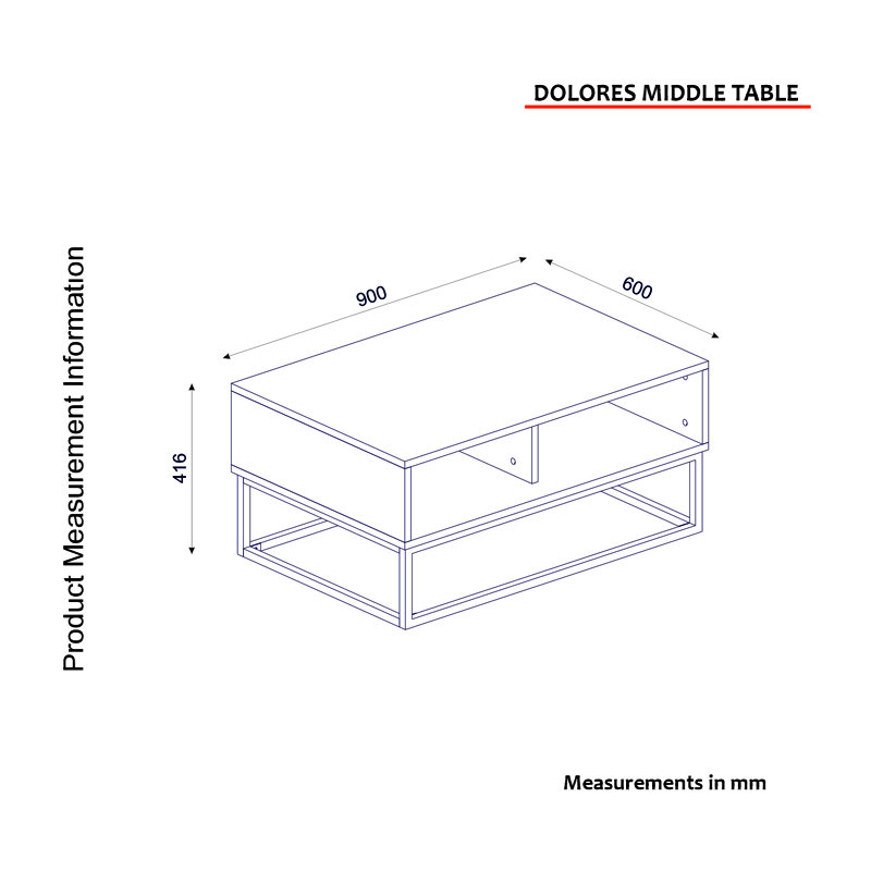 Table basse avec rangement Frame