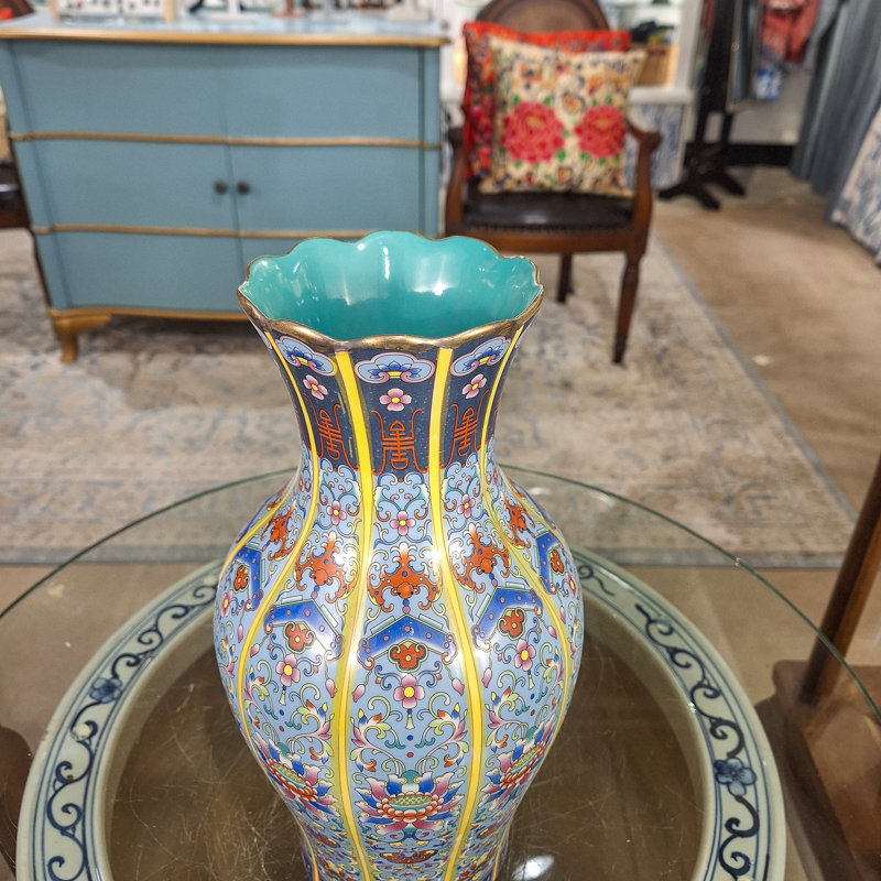 Scalloped Porcelain Vase