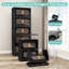 Armoire de rangement pliante, bacs de rangement pliables à 5 niveaux avec porte magnétique