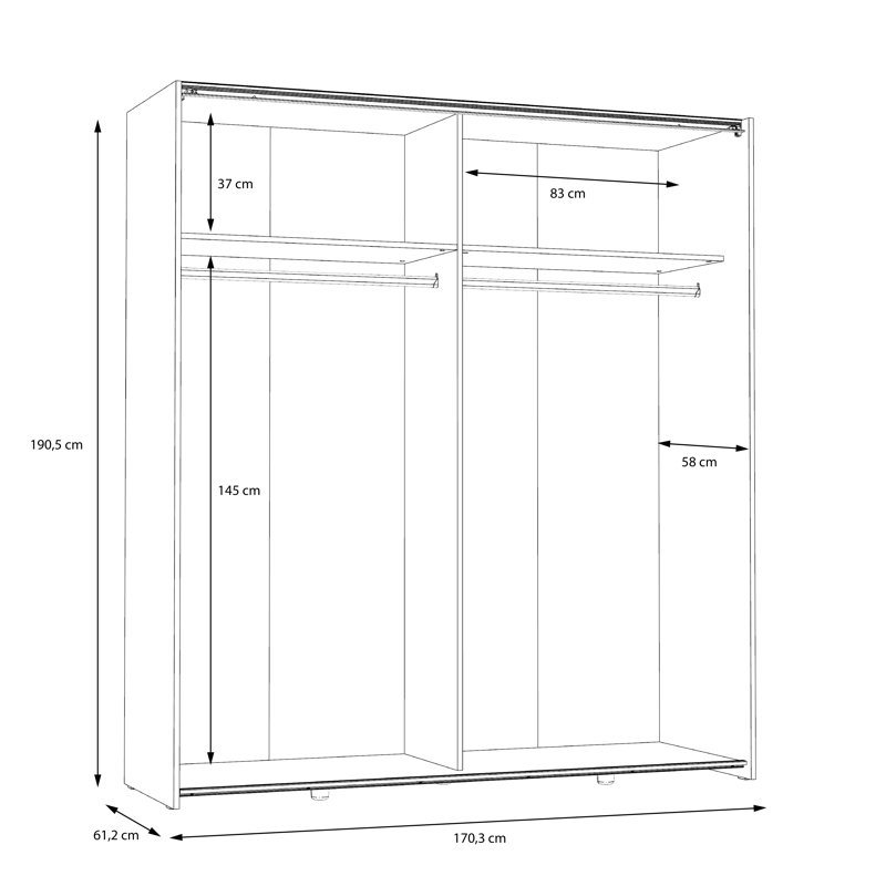 Ralphie Manufactured Wood Wardrobe