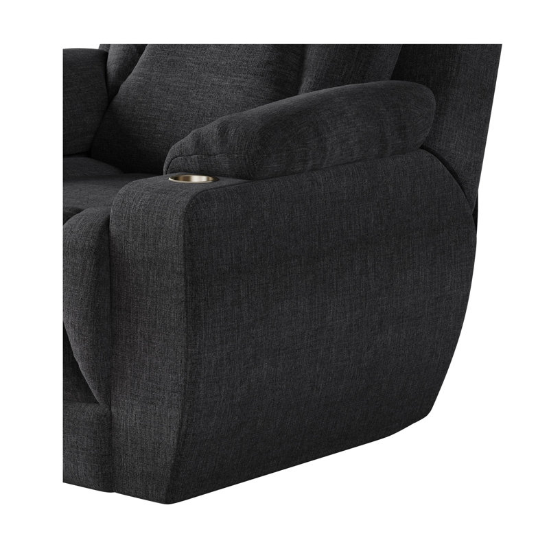 Fauteuil inclinable près du mur pour homme, Microfibre, Plage gris anthracite