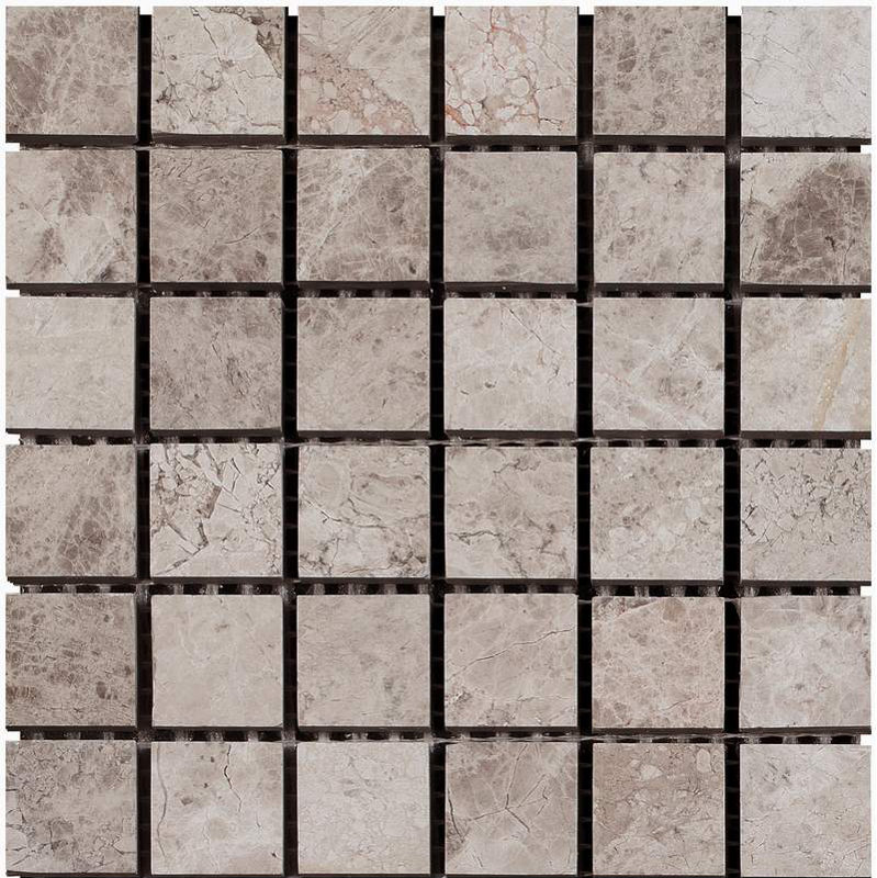 2x2 poli mosaïque, Gris argenté