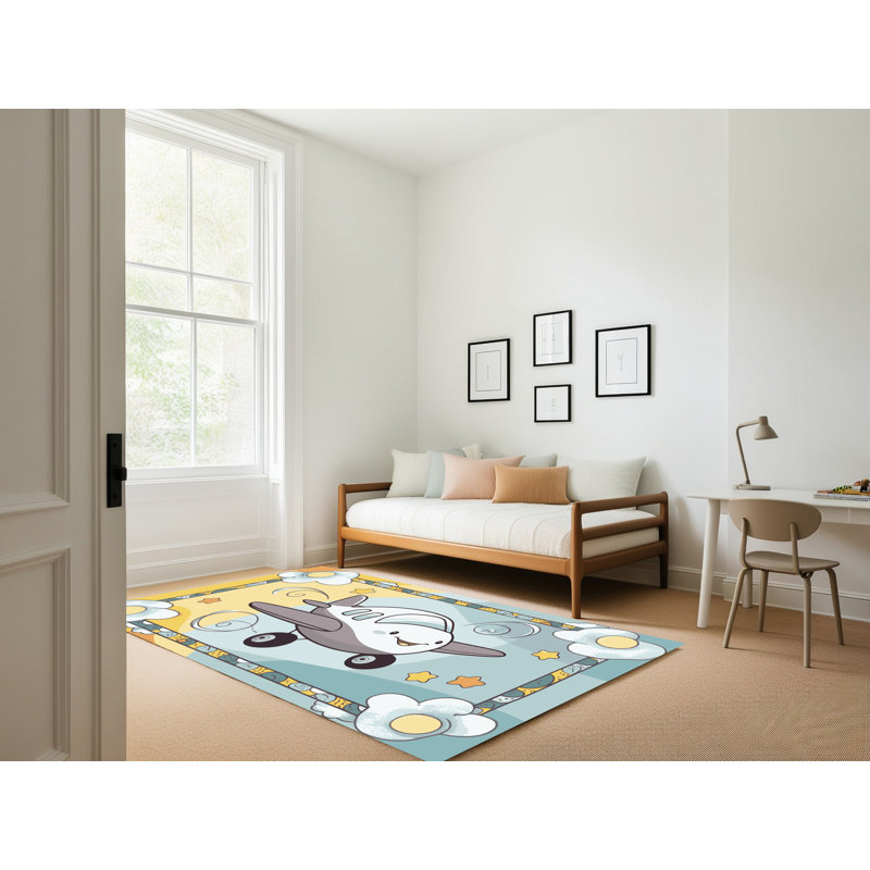 Tapis pour enfant Zoomie, Rectangle 5 pi x 7 pi