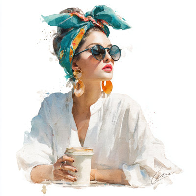 Cafe Daydream Wrapped Canvas Wall Art