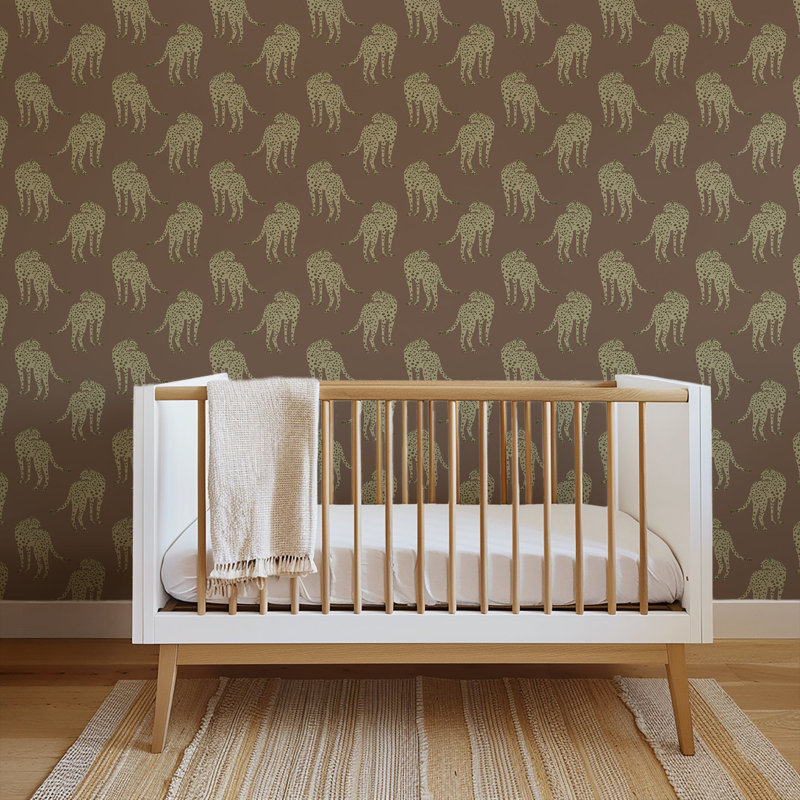 Prowling Cheetah - Wallpaper, Self-Adhesive, Mahogany Plains, Vinyl