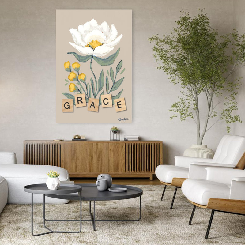 Happy Flower Grace, fleur printanière contemporaine, H 48 po x l 32 po