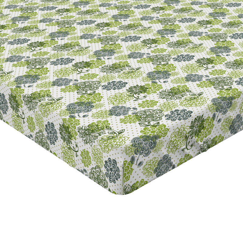 Drap-housse Ambesonne, paquet de 2, Drap-housse de taille très grand, Vert pomme / vert sauge floral