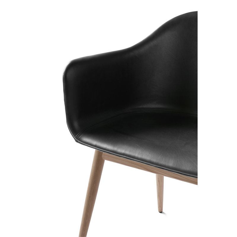 Harbour Upholstered Arm Chair, Natural Oak, Fiord 2 751 Wool