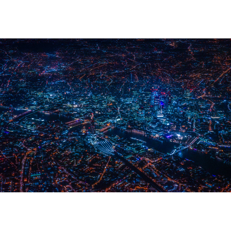 London Night View by Kanzilyou - Wrapped Canvas Print, 30cm H x 46cm W