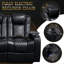 Fauteuil inclinable électrique 93,3 po 3 pièces avec nappa de grain supérieur, relaxation entièrement réglable, charge intelligente