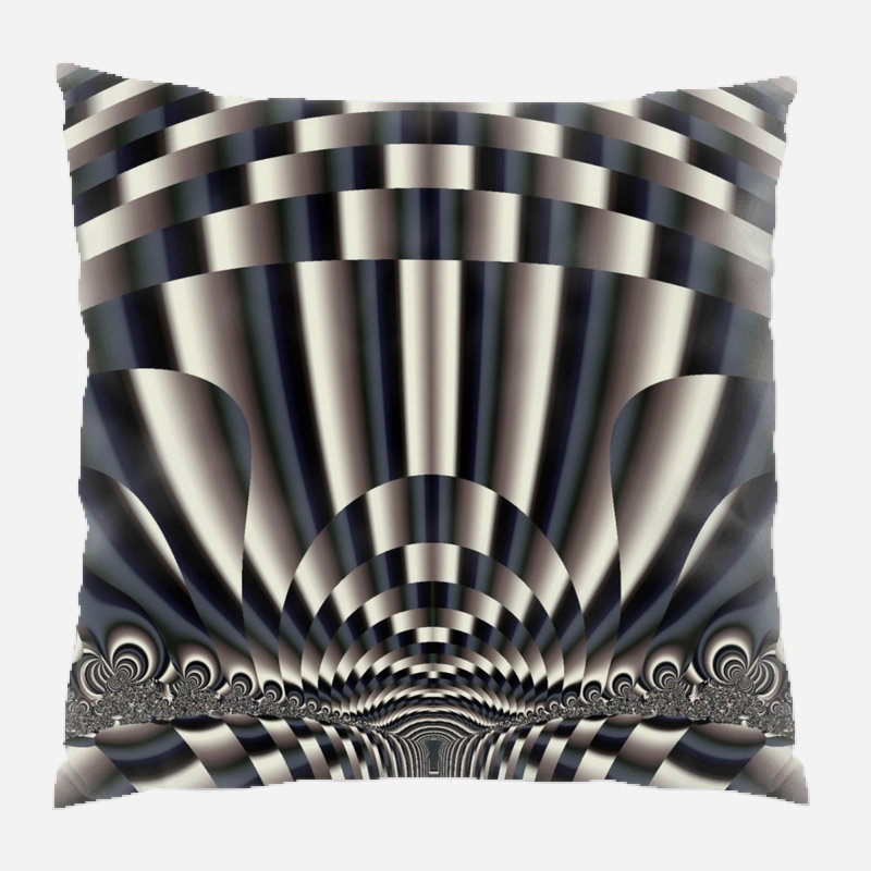 Abstract Geometric Microsuede Reversible Throw Pillow