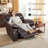 39.8'' Wide Modern Upholstered Faux Leather Manual Reclining Sofa With Pillow Top Arm(Set Of 3)-1189732329