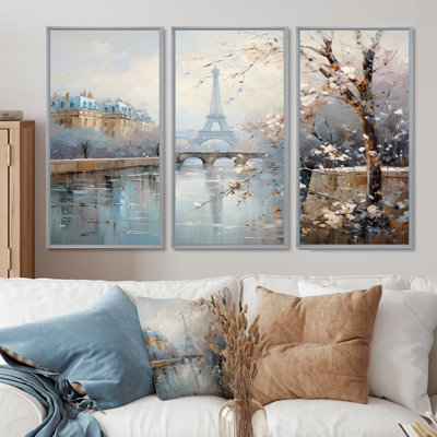 Hiver Paris, Tour Eiffel, ville, charme I - Art mural de Paris