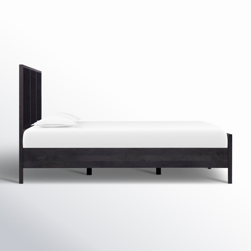 Sydney Bed, Queen, Black Wash W/ Black Cane
